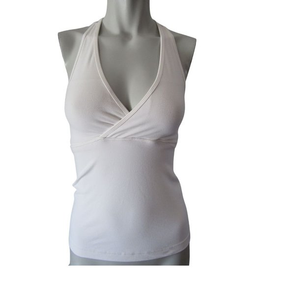 lululemon athletica Tops - Lululemon White Deep Breath (I think) Tank 2